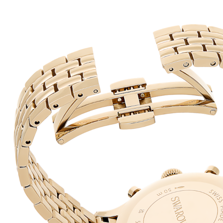 Resim Octea chrono Saat, İsviçre Üretimi, Metal bileklik, Altın Rengi, Şampanya altın rengi yüzey