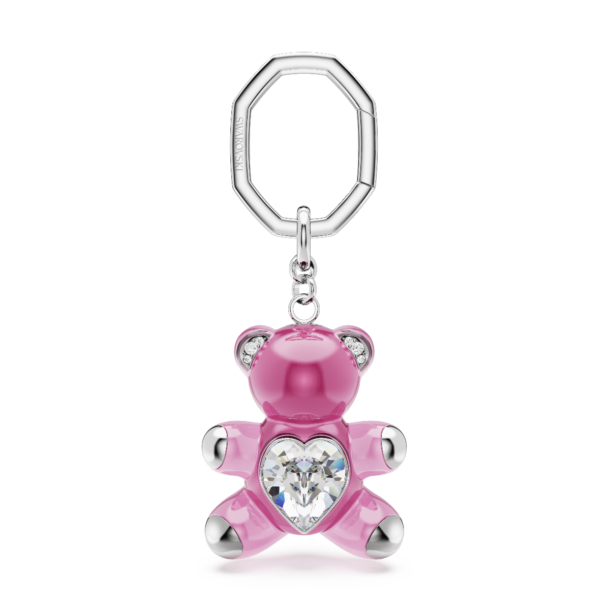 Resim Teddy Anahtarlık, Ayıcık, Pembe, Rodyum kaplama