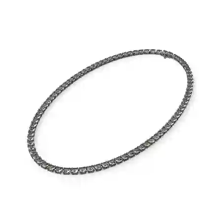 Resim Millenia Kolye, Kare kesim, Uzun, Gri, Rutenyum kaplama