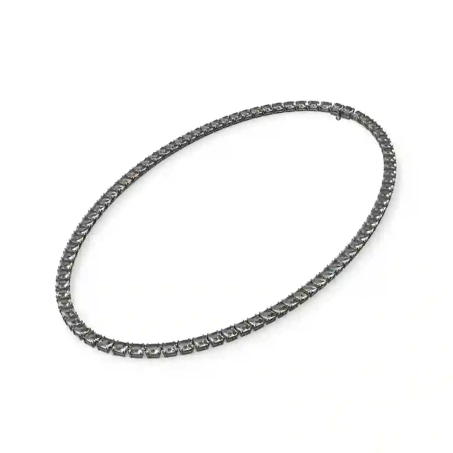 Resim Millenia Kolye, Kare kesim, Uzun, Gri, Rutenyum kaplama