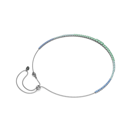 Resim Matrix Tennis kolye, Yuvarlak kesimlerin renk geçişleri, Çok renkli, Rutenyum kaplama