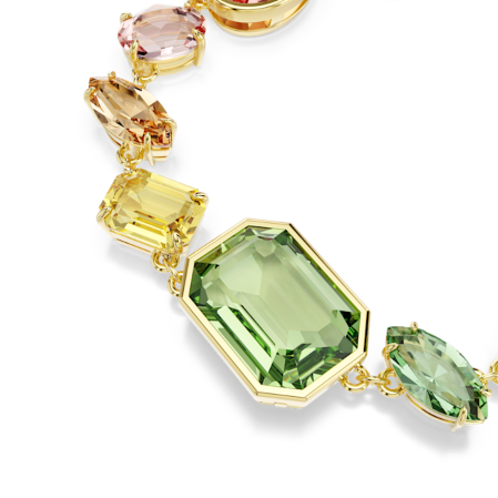 Resim Gema Bileklik, Karışık kesimler, Çok renkli, Altın rengi kaplama