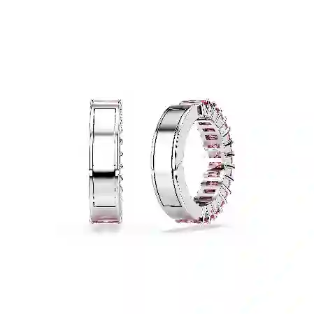 Resim Matrix kelepçe küpe, Baget kesim, Rodyum kaplama