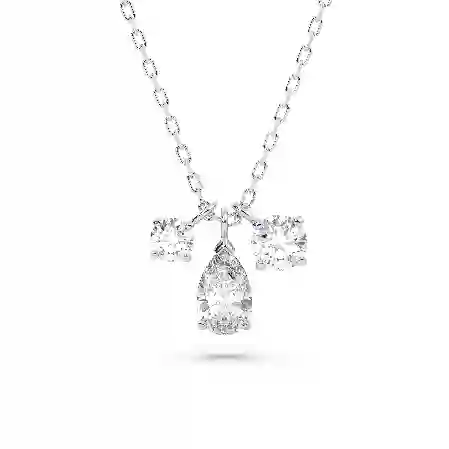 Resim Attract Kolye, Karışık kesimler, Küme, Beyaz, Rodyum kaplama