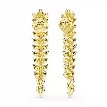 Resim Idyllia damla küpeler, Karışık kesimler, Uzun, Beyaz, Altın rengi kaplama