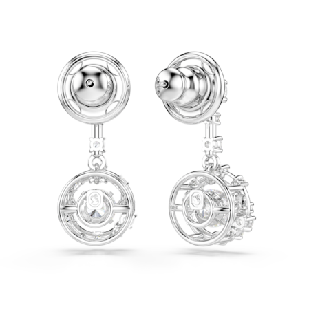 Resim Constella damla küpeler, Yuvarlak kesim, Dancing stone, Beyaz, Rodyum kaplama