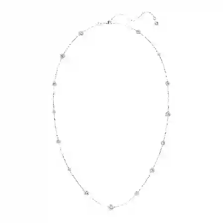 Resim Una Angelic Dizi Kolye, Yuvarlak kesim, Beyaz, Rodyum kaplama