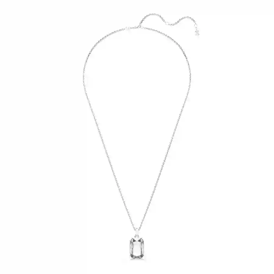 Resim Millenia Kolye, Sekizgen kesim, Beyaz, Rodyum kaplama