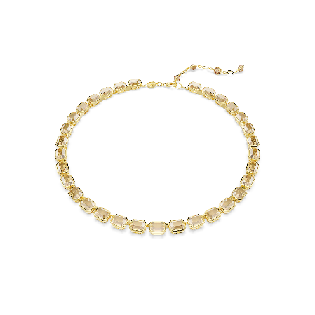 Resim Millenia Tennis kolye, Sekizgen kesim, Sarı, Altın rengi kaplama