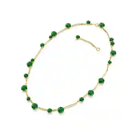 Resim Constella Strand, Karışık yuvarlak kesimler, Yeşil, Altın rengi kaplama