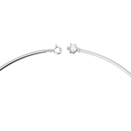 Resim Constella Kolye, Yuvarlak kesim, Beyaz, Rodyum kaplama