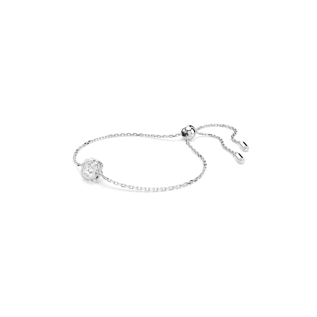 Resim Birthstone Bileklik, Kare kesim, Nisan, Beyaz, Rodyum kaplama