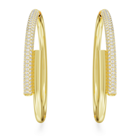 Resim Dextera halka küpeler, Beyaz, Altın rengi kaplama