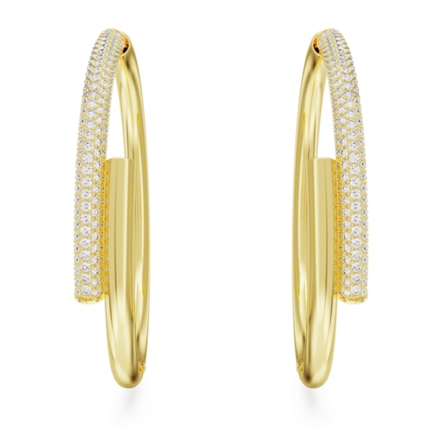 Resim Dextera halka küpeler, Beyaz, Altın rengi kaplama