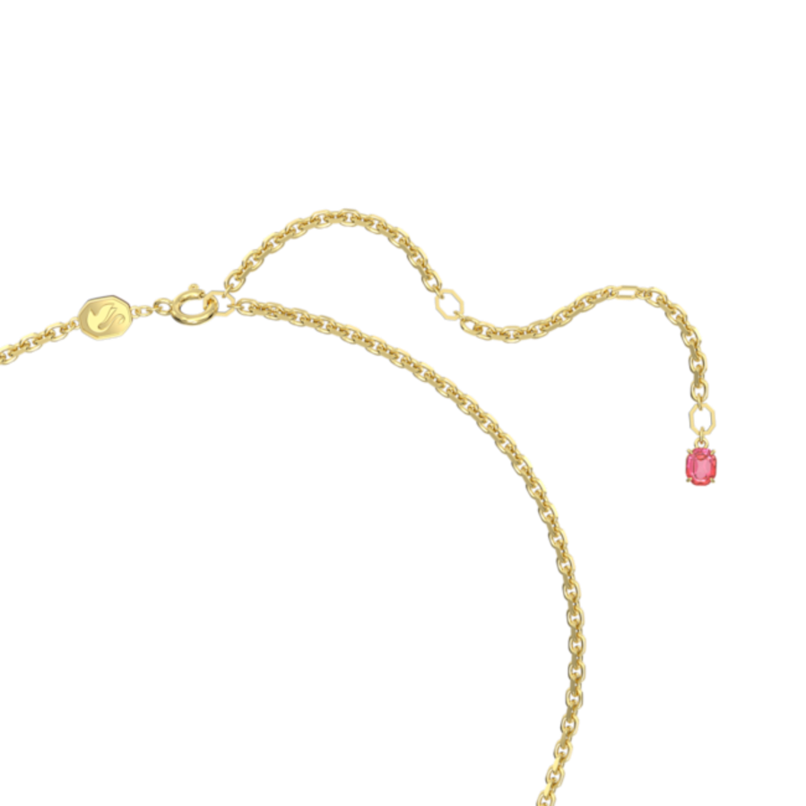 Resim Idyllia Kolye ucu ve broş, Pavé, Çiçek, Pembe, Altın rengi kaplama