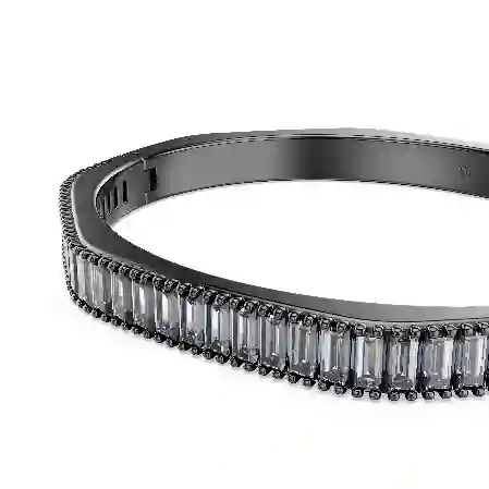 Resim Matrix Bileklik, Baget kesim, Sekizgen şekil, Gri, Rutenyum kaplama