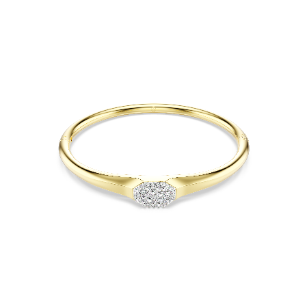 Resim Dextera Bileklik, Yuvarlak kesim, Beyaz, Altın rengi kaplama