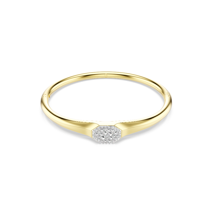 Resim Dextera Bileklik, Yuvarlak kesim, Beyaz, Altın rengi kaplama