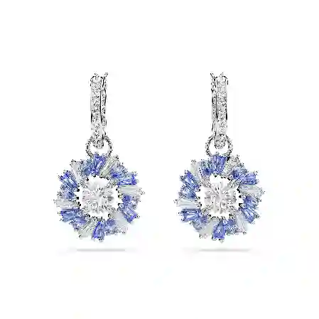 Resim Idyllia damla küpeler, Karışık kesimler, Çiçek, Mavi, Rodyum kaplama