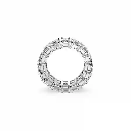 Resim Vittore Yüzük, Dikdörtgen kesim, Beyaz, Rodyum kaplama