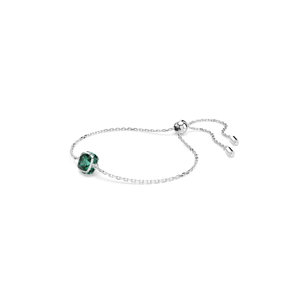 Resim Birthstone Bileklik, Kare kesim, Mayıs, Yeşil, Rodyum kaplama