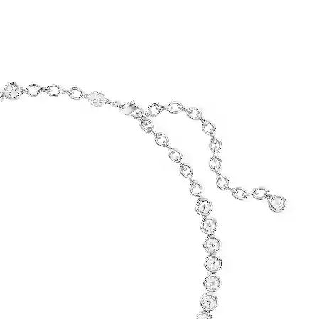 Resim Imber Tennis Kolye, Yuvarlak kesim, Beyaz, Rodyum kaplama