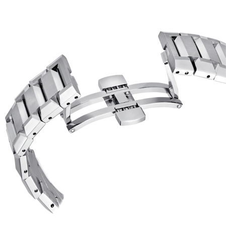 Resim Saat, 39 mm, İsviçre Üretimi, Metal bileklik, Gümüş Rengi, Paslanmaz çelik