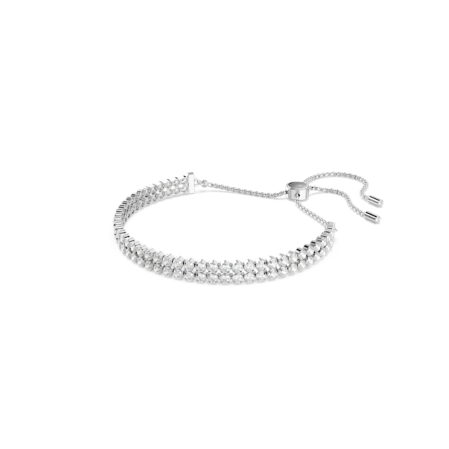 Resim Subtle Tennis bileklik, Yuvarlak kesim, Beyaz, Rodyum kaplama