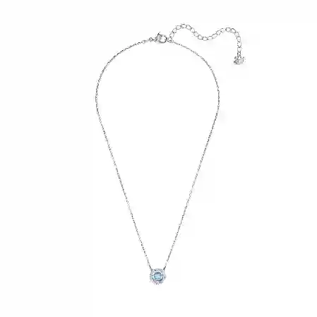 Resim Una Kolye, Yuvarlak kesim, Mavi, Rodyum kaplama