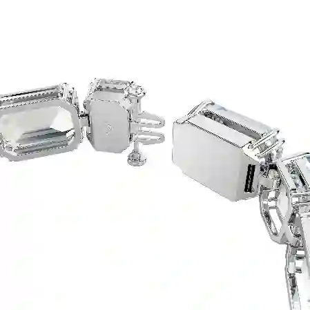 Resim Millenia Tennis bileklik, Sekizgen kesim, Beyaz, Rodyum kaplama