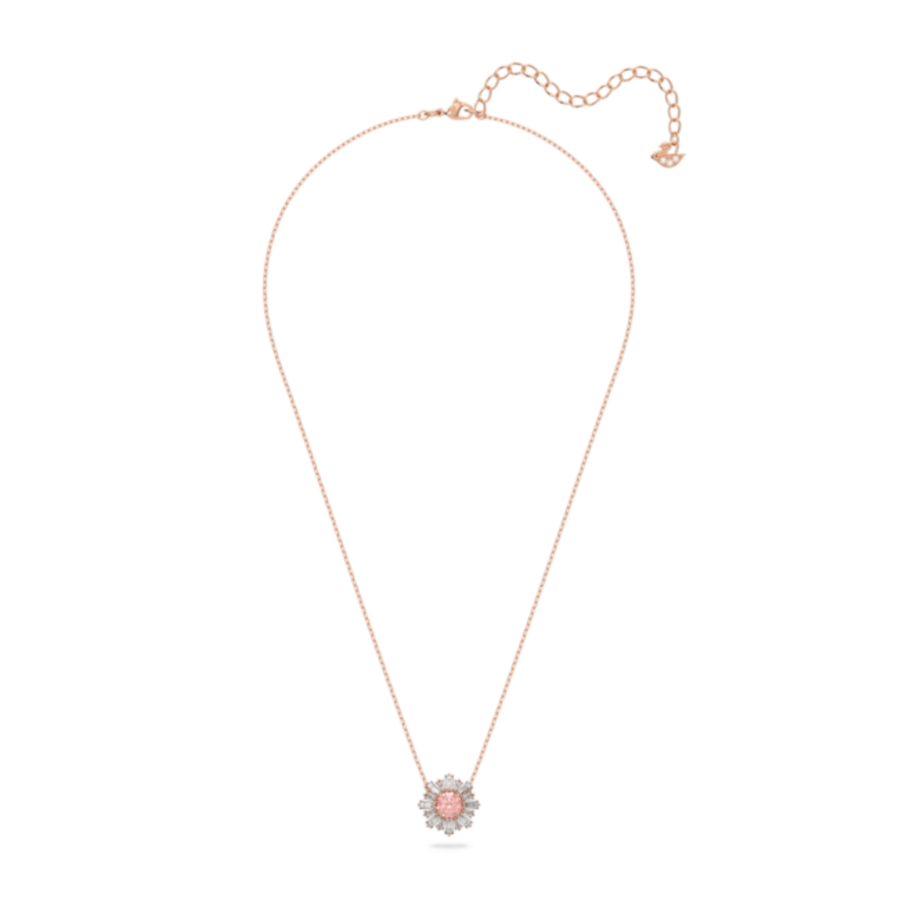 Resim Idyllia Kolye Ucu, Karışık kesimler, Güneş, Pembe, Pembe altın rengi kaplama