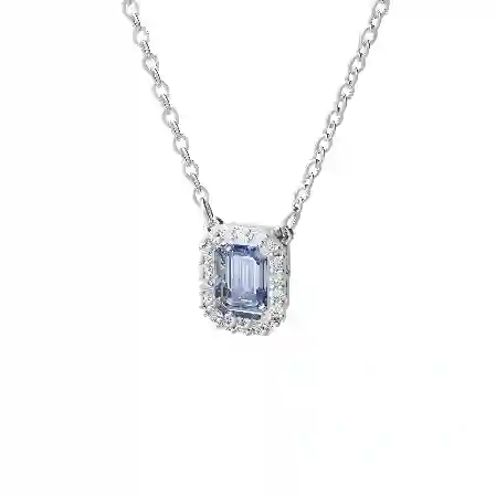 Resim Una Kolye, Sekizgen kesim, Mavi, Rodyum kaplama