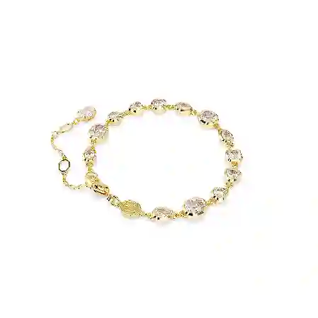 Resim Imber Tennis bileklik, Karışık kesimler, Beyaz, Altın rengi kaplama