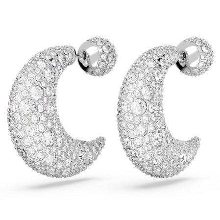 Resim Luna damla küpeler, Ay, Beyaz, Rodyum kaplama