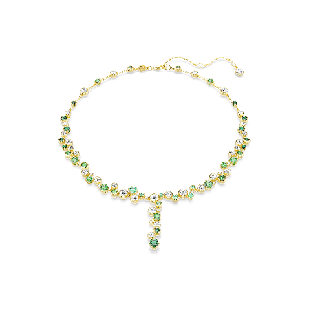 Resim Constella Y-Kolye, Karışık kesimler, Yeşil, Altın rengi kaplama