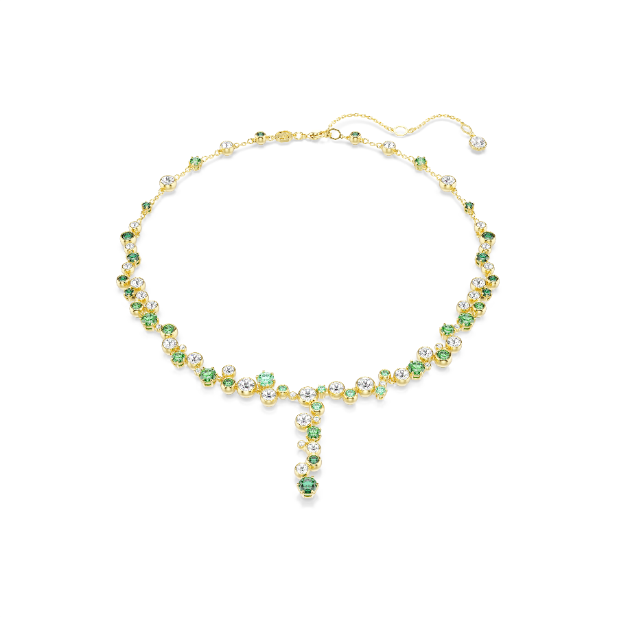Resim Constella Y-Kolye, Karışık kesimler, Yeşil, Altın rengi kaplama