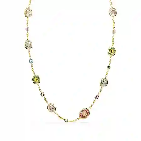 Resim Chroma Dizi Kolye, Sekizgen kesim, Çok renkli, Altın rengi kaplama