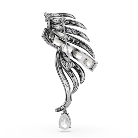 Resim The Vienna Collection Broş, Tüy, Beyaz, Rutenyum kaplama