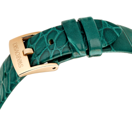 Resim Imber Saat, İsviçre Üretimi, Deri kayış, Yeşil, Pembe altın rengi yüzey