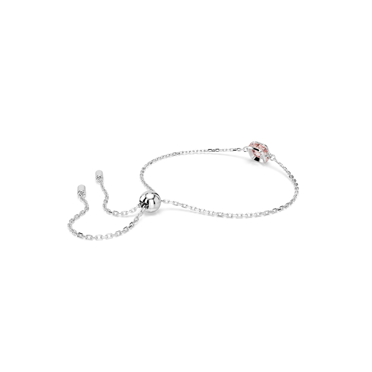Resim Birthstone Bileklik, Kare kesim, Haziran, Pembe, Rodyum kaplama