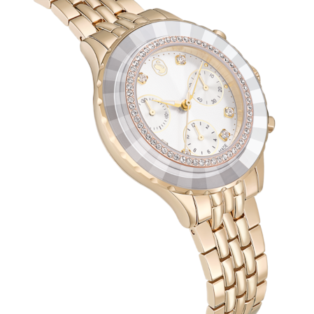 Resim Octea chrono Saat, İsviçre Üretimi, Metal bileklik, Altın Rengi, Şampanya altın rengi yüzey