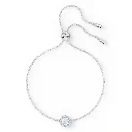 Resim Una Angelic Bileklik, Karışık yuvarlak kesimler, Beyaz, Rodyum kaplama