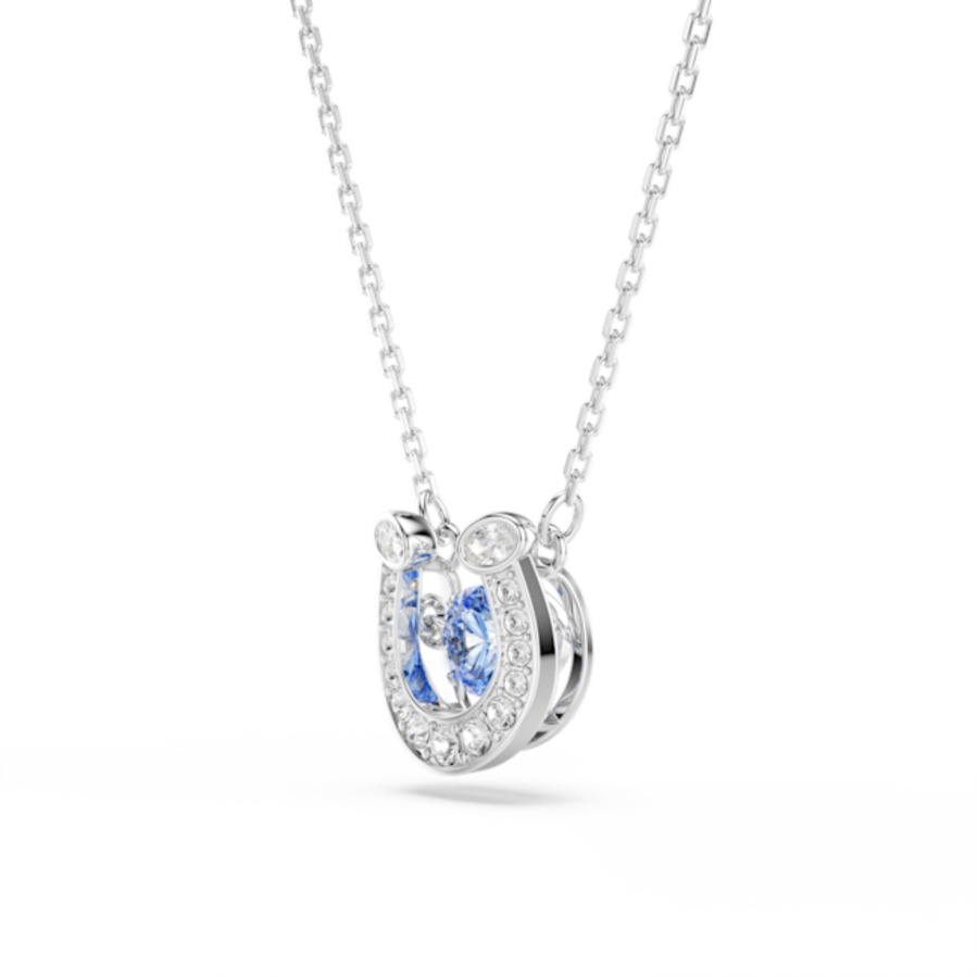 Resim Symbolica Kolye, Yuvarlak kesim, Pavé, At Nalı, Mavi, Rodyum kaplama