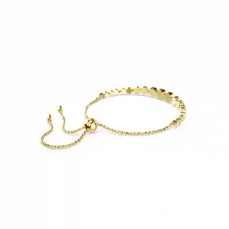 Resim Imber Tennis bileklik, Karışık yuvarlak kesimler, Beyaz, Altın rengi kaplama