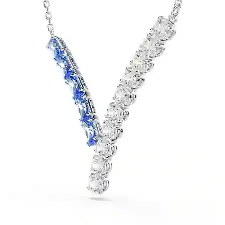 Resim Matrix Kolye, Karışık kesimler, Mavi, Rodyum kaplama