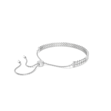 Resim Subtle Tennis bileklik, Yuvarlak kesim, Beyaz, Rodyum kaplama