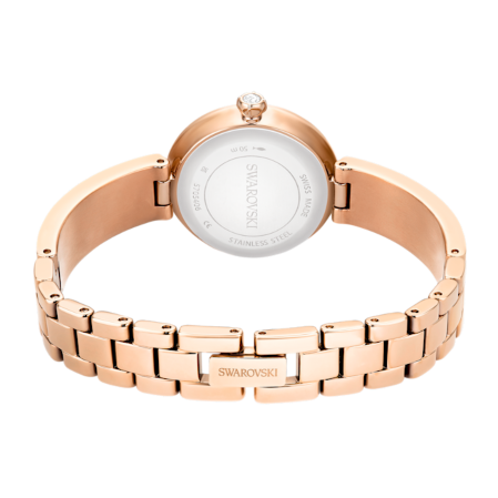 Resim Matrix Pearl Halka bileklik saat, İsviçre Üretimi, Kristal bileklik, Pembe altın rengi yüzey