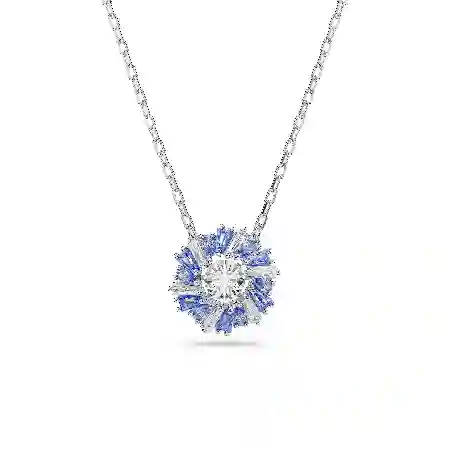 Resim Idyllia Kolye, Karışık kesimler, Çiçek, Mavi, Rodyum kaplama