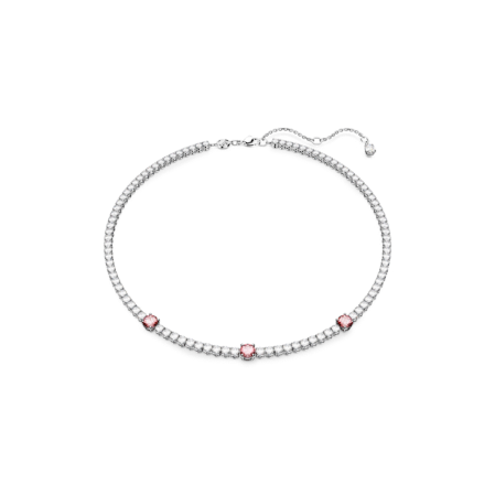 Resim Matrix Tennis Kolye, Karışık kesimler, Pembe, Rodyum kaplama