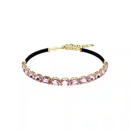 Resim Millenia Tennis gerdanlık, Sekizgen kesim, Mor, Altın rengi kaplama